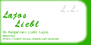 lajos liebl business card